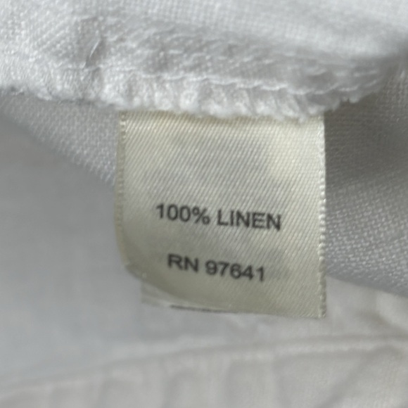 J.Jill White Linen Wide Leg Pants Drawstring Waist 14 - Picture 10 of 14